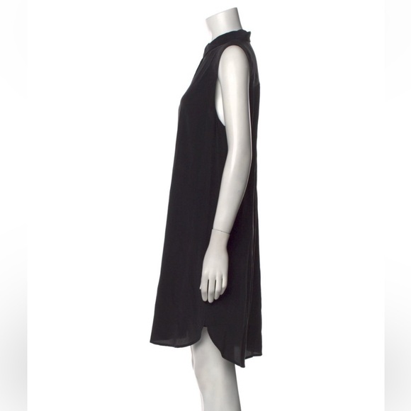 EQUIPMENT Femme black 100% silk Button-up Shift‎ Dress Large - Picture 2 of 3